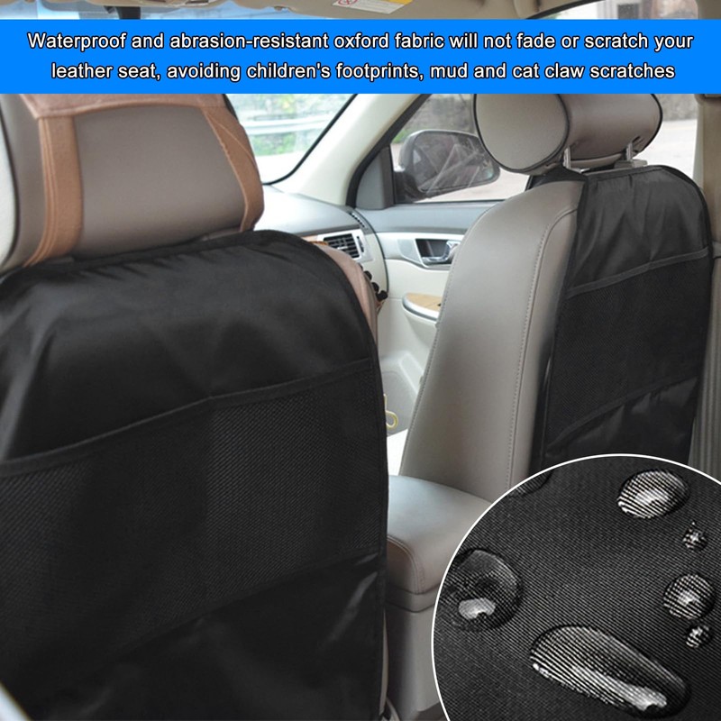 YTFRL 2 PCS Back Seat Cover for Kids, Car Kick