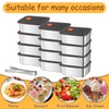 Waldeinsamkeit 12Pcs 316 Stainless Steel Food Storage Containers Airtight Lids