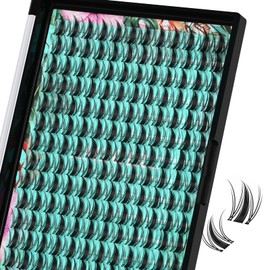 Lash Clusters Manga 168Pcs Eyelash Cluster Wet Look Ultra-Thin Invisible Lash Band Eyelashes Extensions Spiky Anime Wide Span Lashes for Beginners(Autumn Leaves,D-14mm)