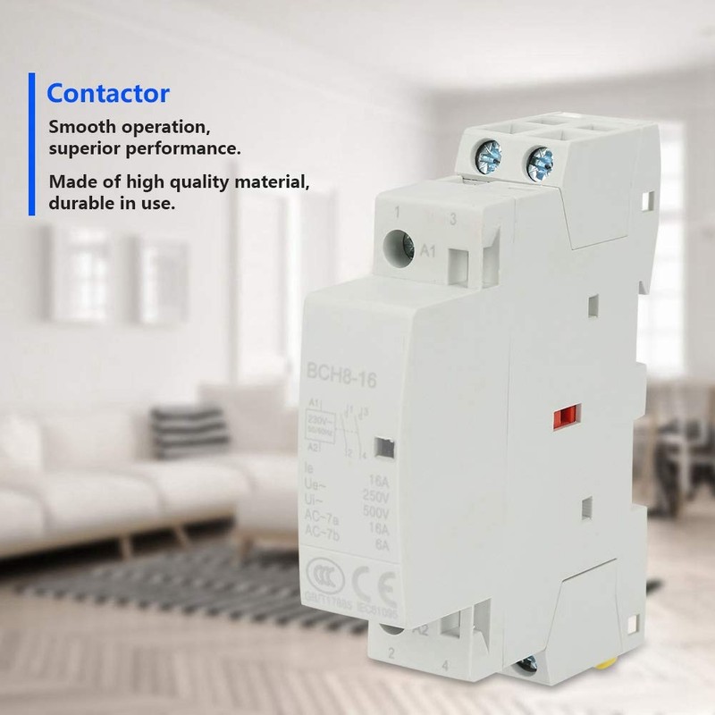2P 16A 220V/230V 2NO 50/60HZ DIN Rail Household AC Contactor,