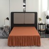 Terracotta Bed Skirt - Full Size, Ruffled with Split Corners,