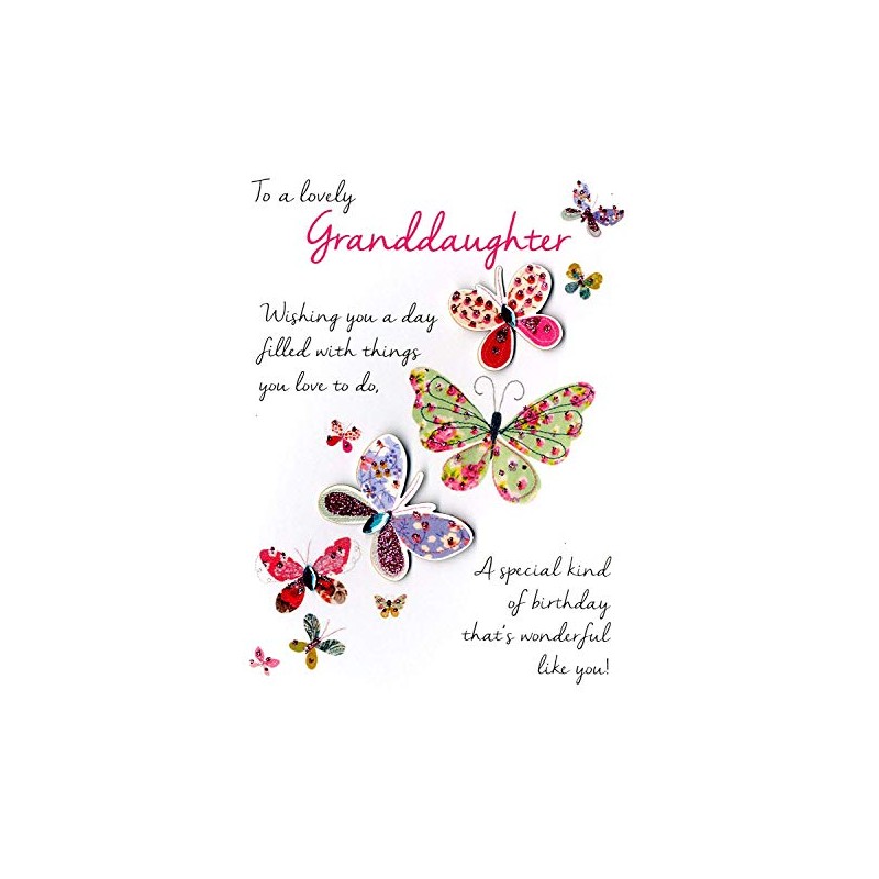 Lovely Granddaughter Birthday Greeting Card Second Nature Just To Say