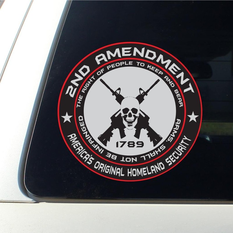 2x 2nd Amendment - America's Original Homeland Security Round Bumper