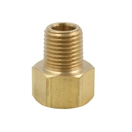 Legines Brass Inverted Flare Fitting,Brake Line Adapter, Male Connector, 5/16" Tube OD x 1/8" NPT Male, Pack of 2