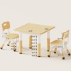 Brelley Kids Table and 2 Chairs Set, Height Adjustable Toddler