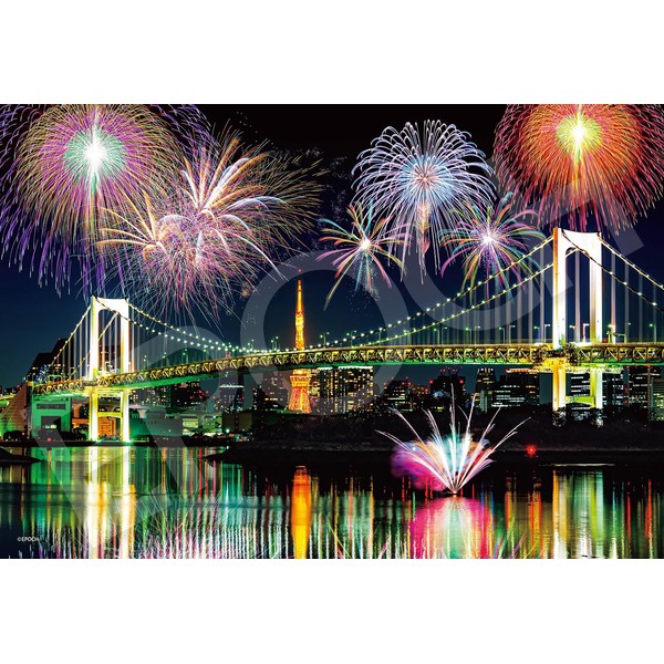EPOCH 28-048s Jigsaw Puzzle Japanese Landscape Odaiba Fantasy Fireworks -