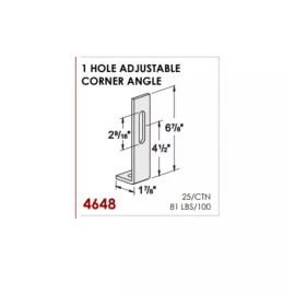 Generic (Choose Qty) 1-Hole 90DEG Corner Adjustable Angle Unistrut Channel P1499 #4648 - 1