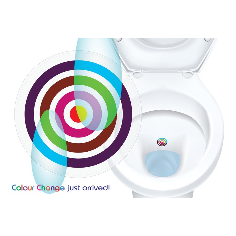 Colour Changing Toilet Target Stickers Kids Pack with Sticker Applicator