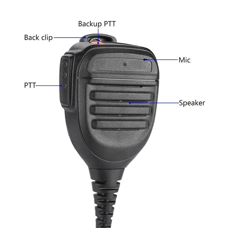 3.5mm PTT Handheld Walkie Talkie Radio Speaker Mic For YAESU