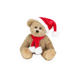 Plushland Santa Christmas Oatmeal Bear - Best Holiday Toy Gift for Kids