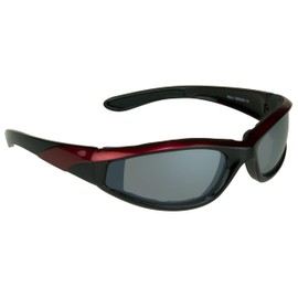 Bikershades Motorcycle Riding Sunglasses Safety Black Red Frame Men Women Protective Foam Padded Wind Dust Proof