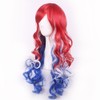 BERON Black Braid Wig with Bangs Long Curly Wig Long