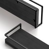 Meangood Floating Shelves Wall Mounted Set of 2, Rustic Wood