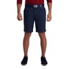 Haggar Men's Stretch Chino Pleat Front Walk Short, Navy, 34