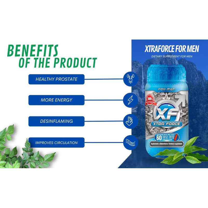 Xtraforce For Men Maca Próstata Ingredientes Naturales Multivitaminico Hombre Cápsulas