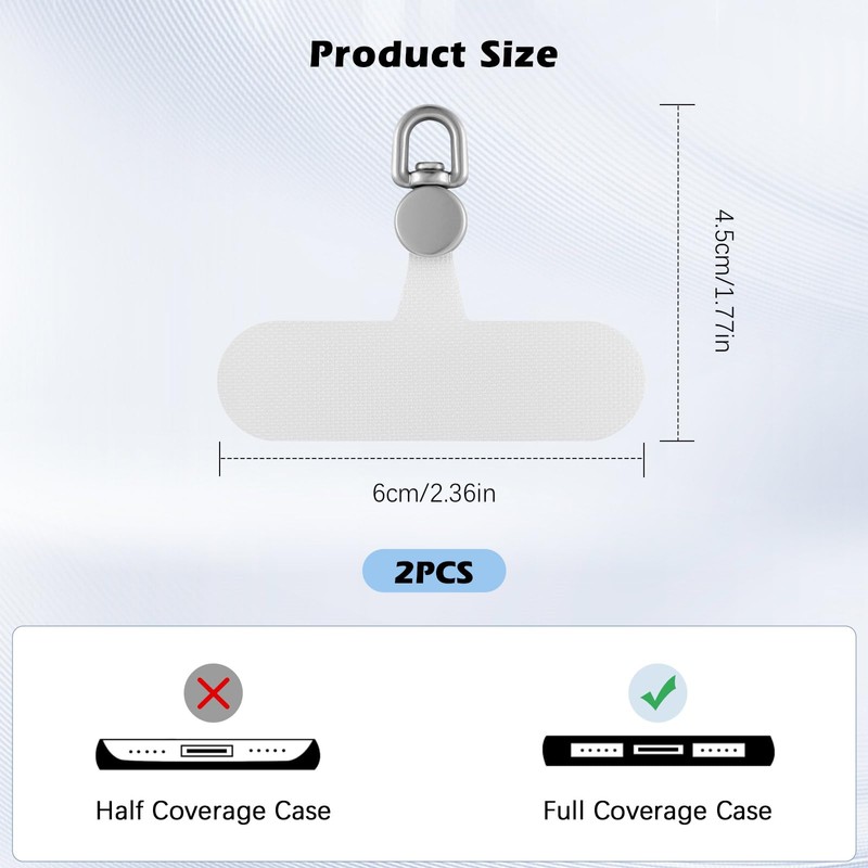 MoKo 2 Pack Phone Tether Tab, Rotatable 360° Phone Lanyard