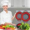 Red Kitchen strainer colander set - 2 PCS Silicone Food