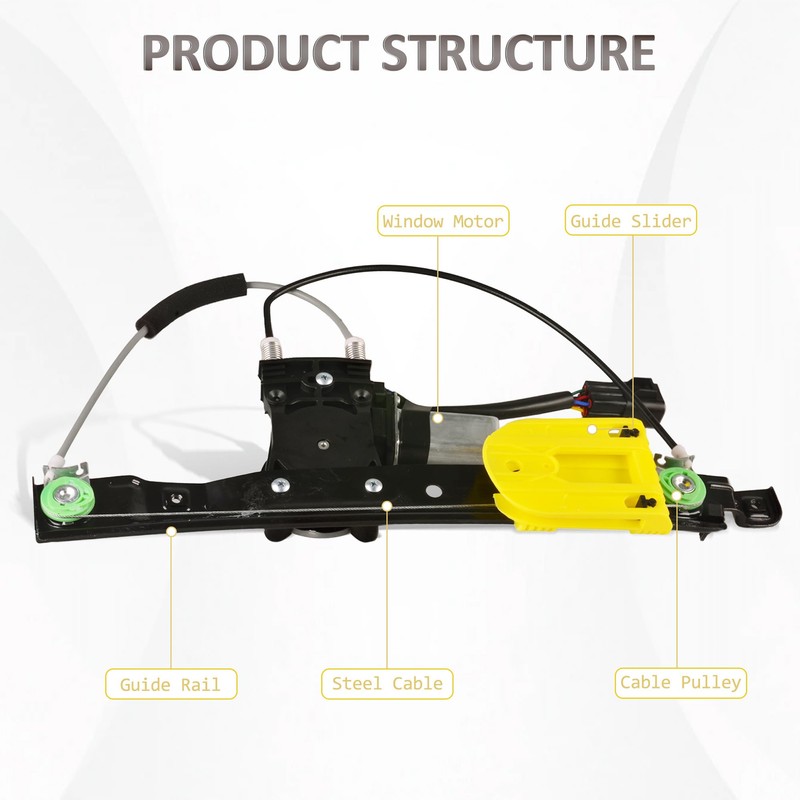 Predep Rear Left Driver Side Power Window Regulator with Motor