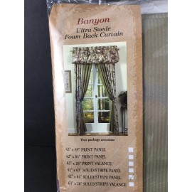 Arley (1)Vintage Rod Pocket Panel 42”x84” Solid/Stripe Panel Foam Back Curtain “Sage”