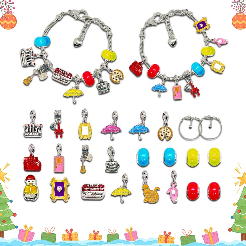 Charm Bracelet Advent Calendar 2025, Christmas Bracelet Advent Calendar for
