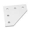 5PCS Flat Tie Plate Aluminum Alloy 5 Holes Compression Resistance