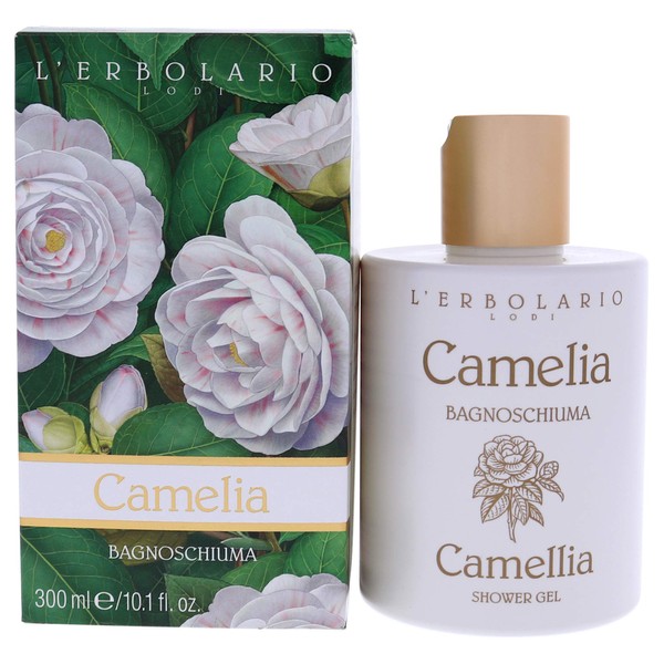 L'Erbolario Camellia Shower Gel - Effective And Gentle Cleansing Action - Helps Skin Maintain Its Natural Moisture - Harmony Of Long Lasting Perfumed Accents - Silicone And Paraben Free - 10.1 Oz