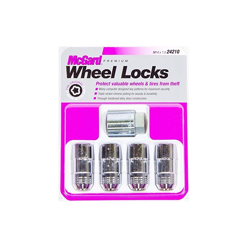 McGard 24210 Chrome Cone Seat Wheel Locks (M14 x 1.5