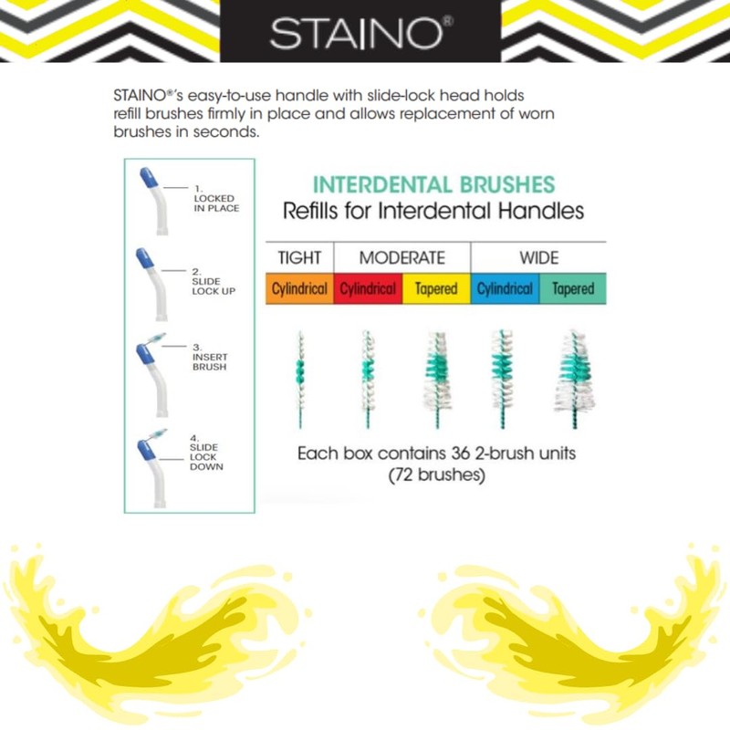 Staino Interdental Brushes Refill û Ultrafine Tapered Brush - 36