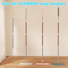 JOYMOOP Mop Handle Extension Rods, for Extending & Replacing Flat Mop, Stainless Steel Mop Handle Rods, Pack of 2 pcs Rods