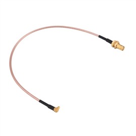 Zerone RG316 SMA Female to MMCX Male Right Angle Coaxial Cable RF Pigtail Antenna Extender Cable 25cm