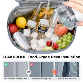 Tenot Cooler Backpack 35 Cans Soft Backpack Coolers Insulated Leak Proof Beach Cooler Bag for Men Women Waterproof Ice Chest Backpack Lunch Camping Hiking Picnic Travel Cooler Bags Light Blue