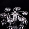 XINDAM 6 Hook Design Tabletop Glass Eiffel Tower Stemware Rack/Rotate