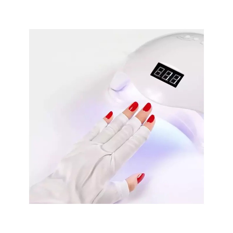UV 네일 장갑 젤네일 건조 손 피부 보호 [블랙] UV