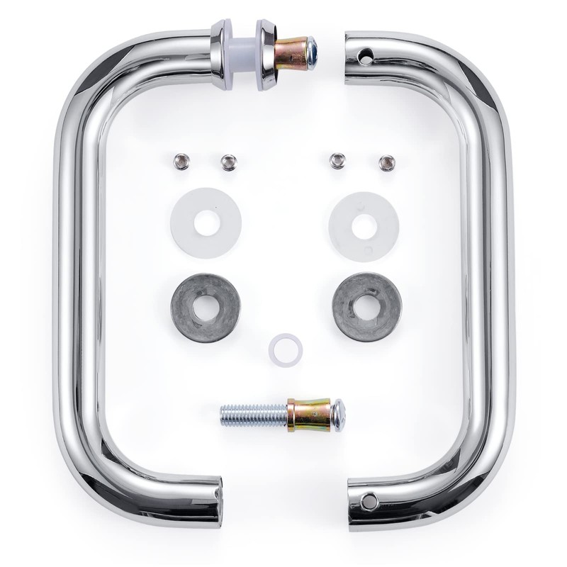 Ranbo Polished Chrome 6" （CTC） Tubular Back-to-Back Shower Door Handle，3/4"