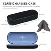 molshine Hard Shell PU Leather Glasses Case, Portable Bright Hard