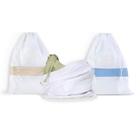 Hayden Hill Luxury Organic Cotton Dust Bags For Handbags - 3 Pack Medium - 20" Purse Storage, Shoe Bags and Handbag Organizer For Closet - Certified Carbon Neutral