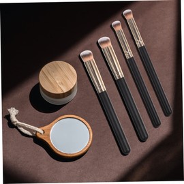 FRCOLOR 4Pcs Concealer Brush Wooden Handle Angled Makeup Brush for Nose Contour Powder Application Concealer Makeup Tools for Professional Use