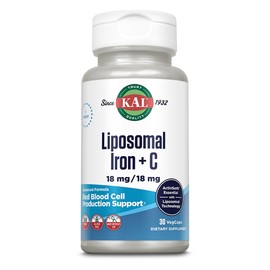 KAL Liposomales Eisen + C 18 mg - 30 Kapseln - Veganes Eisenpräparat mit Vitamin C