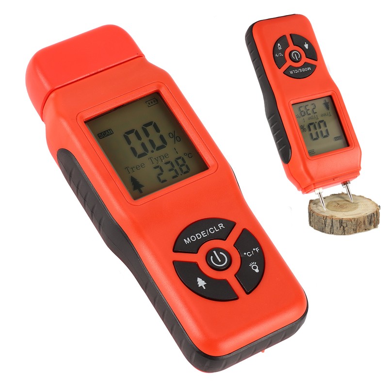 Professional Handheld Digital Wood Moisture Meter Portable LCD Display Wood