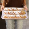 BSDLZCH Durable Carbon Steel Baguette Baking Molds, Nonstick French Bread