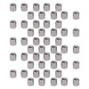 M4 Stainless Steel Rod Connector Nut Coupling Round Fastener 50Pcs