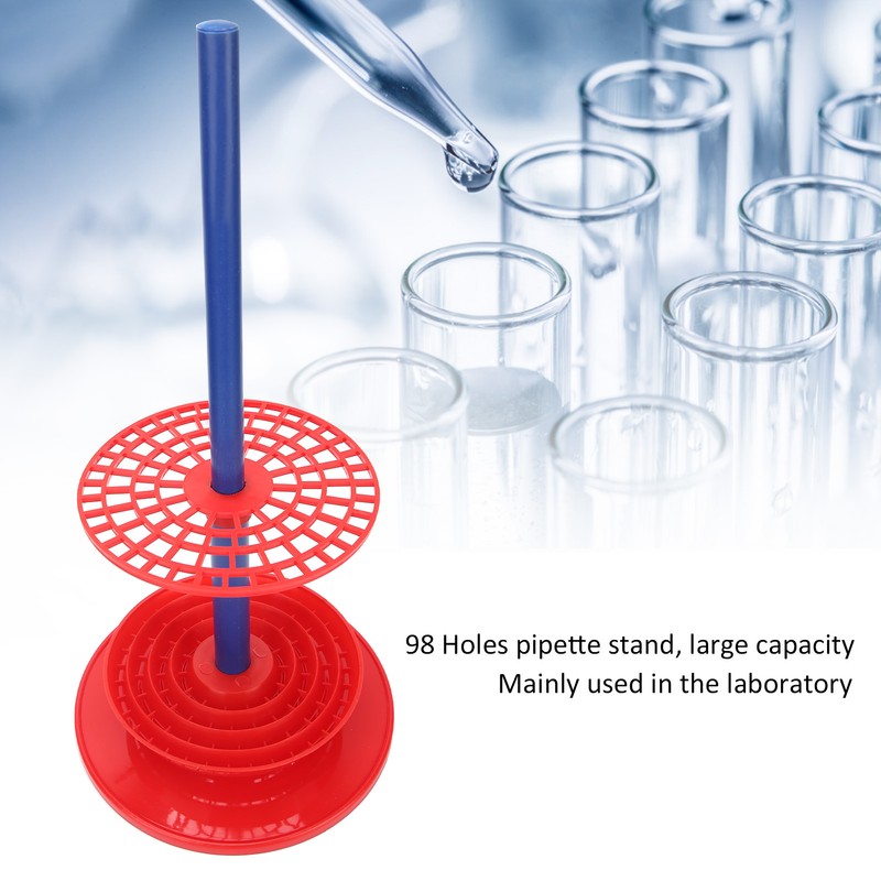 98 Holes Pipette Racks Red Pipette Stand Holder Rack Laboratory