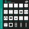 REV Studio, Socket with Cover, Flush-Mounted, White