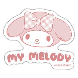 Spreadshirt My Melody Portrait with Lettering Sticker, Max. 10 x 10 cm, 10 x 10 cm, Matt White