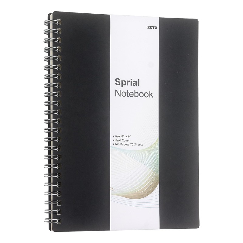 ZZTX Sprial Notebook Kraft Soft Cover College Ruled Notebooks, Wirebound