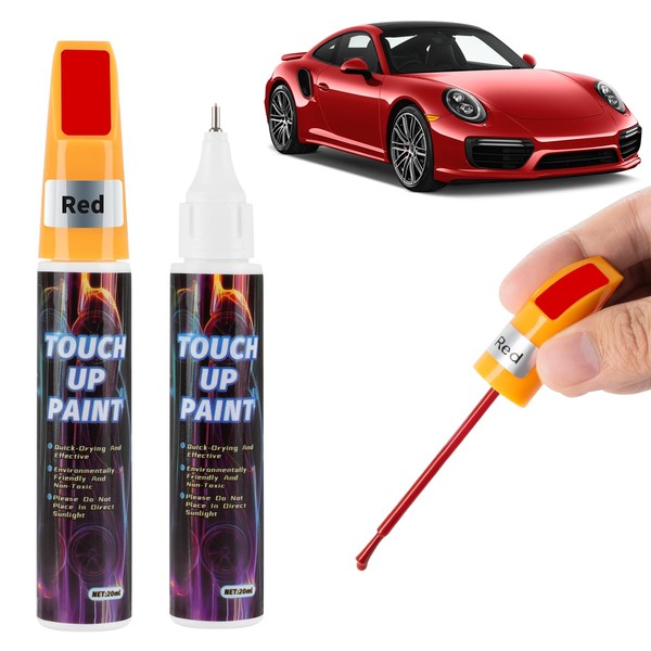 Beehero 2 Stück Auto Lackstift Schwarz Glänzend, 2-in-1 Kratzer Reparaturstift