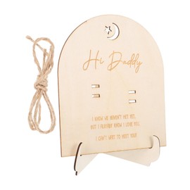 iplusmile 1 Set Wood Pregnancy Announcement for Husband Beige Pregnancy Keepsake Wooden Sign Announcement Props Delicate Announcement Keepsake Container