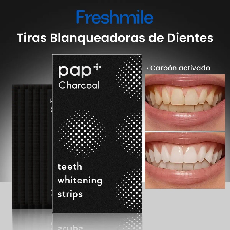 Freshmile Tiras Blanqueadoras Dentales Con Carbón Activado