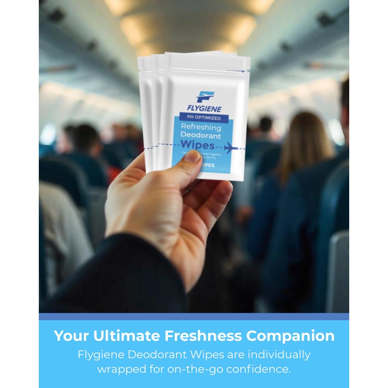 Flygiene Deodorant Wipes – Compact & TSA-Approved Underarm Cleansing for