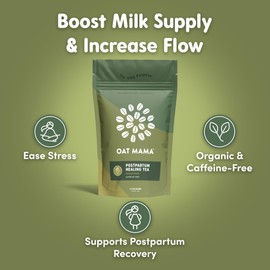 Oat Mama Postpartum Recovery Tea - Spiced Pear | Calming & Healing Tea for Hormone Balance | Organic Postpartum Support for Moms